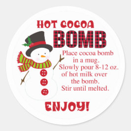 Snowman Hot cacaombom sticker