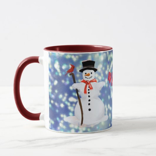 Snowman Hot chocola Mok (Links)
