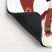Snowman houdt van sneeuwt-T-shirts en cadeautjes Muismat (Hoek)