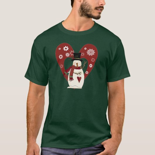 Snowman houdt van sneeuwt-T-shirts en cadeautjes T-shirt (Voorkant)