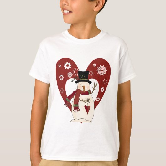 Snowman houdt van sneeuwt-T-shirts en cadeautjes T-shirt (Voorkant)