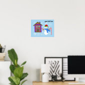 Snowman & House #1 Poster (Thuiskantoor)