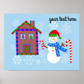 Snowman & House #1 Poster (Voorkant)