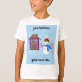 Snowman & House #1 T-Shirt (Voorkant)