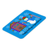 Snowman & House #2 Magnet Magneet (Linkerzijde)