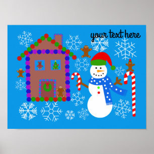 Snowman & House #2 Poster