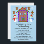 Snowman & House #3-2 Uitnodigingskaart Save The Date<br><div class="desc">Snowman & House #3</div>