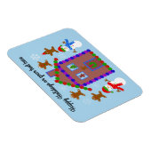 Snowman & House #3 Magnet Magneet (Rechterzijde)