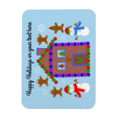 Snowman & House #3 Magnet Magneet (Verticaal)