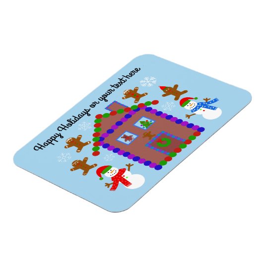 Snowman & House #3 Magnet Magneet (Linkerzijde)