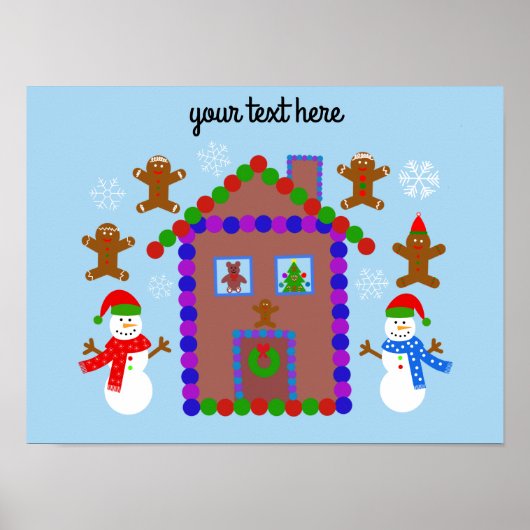 Snowman & House #3 Poster (Voorkant)