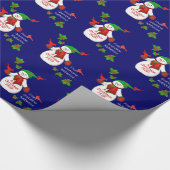 Snowman Hug voor Kerstmis van oma Cadeaupapier (Hoek)