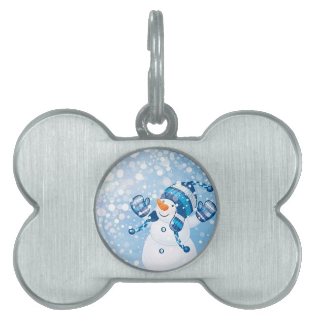 Snowman Huisdieren Naamplaatje (voorkant)