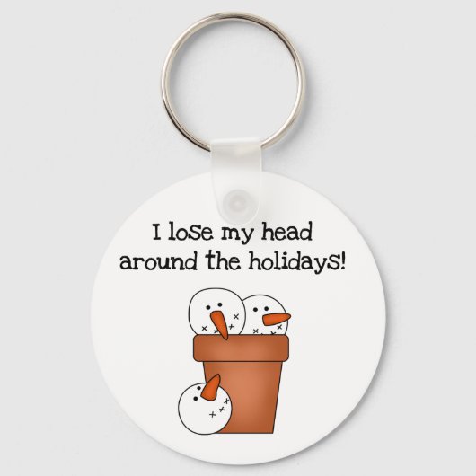 Snowman Humor T-shirts en cadeaus Sleutelhanger (Voorkant)