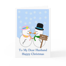 Snowman Husband kerstKaart