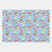 Snowman Ice Cream and Candy Canes Inpakpapier Vel (Voorkant 2)