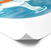 Snowman Ice Skater Poster (Hoek)