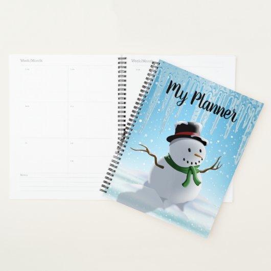 Snowman, ijskycli en sneeuw planner (Display)