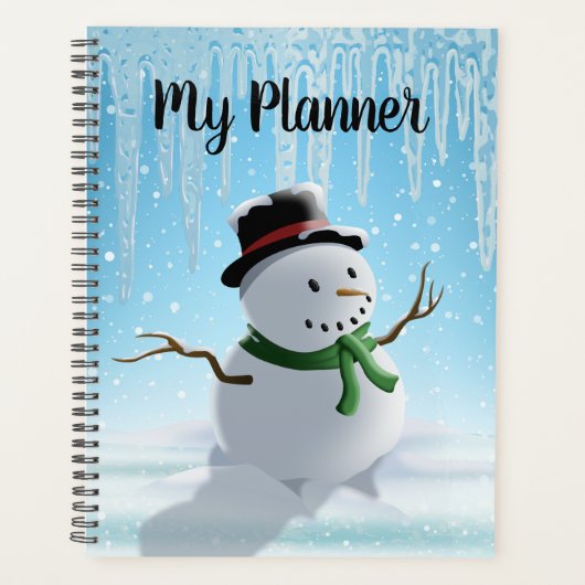 Snowman, ijskycli en sneeuw planner (Voorkant)