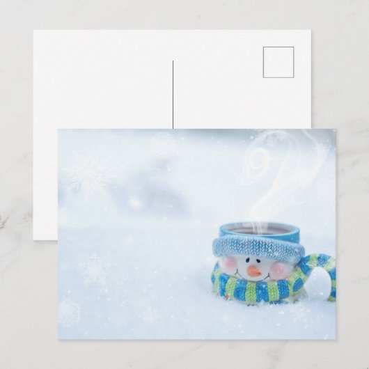 Snowman illustratie briefkaart (Voorkant / Achterkant)