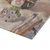  Snowman in de sneeuwtekening Snijplank (Hoek)