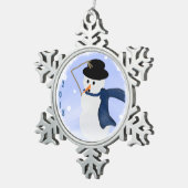 Snowman in het Wind Snowflake Ornament (Rechts)