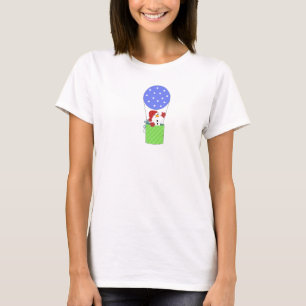 Snowman in Hot Air Ballon T-shirt