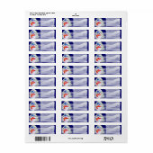 Snowman in kerstmis Return Address Label (Full Sheet)