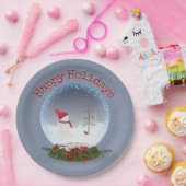 Snowman in kerstmis Wereldbol Bord (Feest)