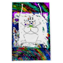 "Snowman in Living Color" (Middelgrote) Gift Bag