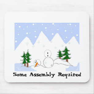 Snowman in nood muismat