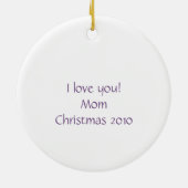 Snowman in Paarse Scarf en kerstversiering in Pet Keramisch Ornament (Achterkant)