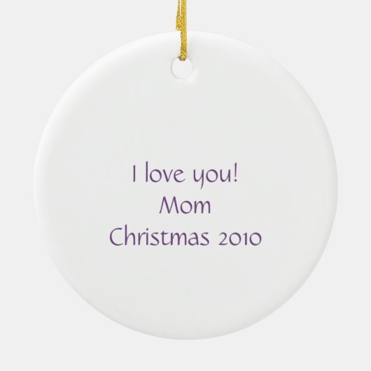 Snowman in Paarse Scarf en kerstversiering in Pet Keramisch Ornament (Achterkant)