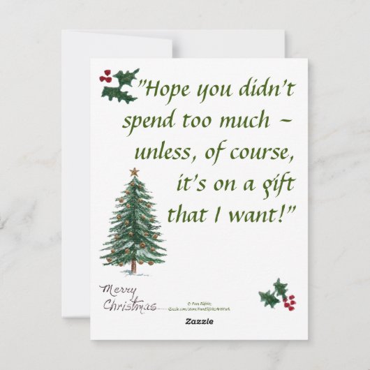 Snowman in Pine Trees geeft de Seizoensvakantie Ca Feestdagenkaart (Achterkant)