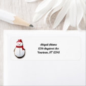 Snowman in Red Cutout Etiket (Insitu)