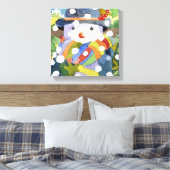 Snowman in sneeuw 2011 canvas afdruk (Insitu (Slaapkamer))