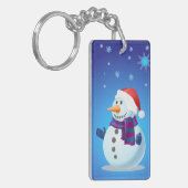 SNOWMAN IN SNEEUW Acrylische Sleutelhanger (Voorkant Links)