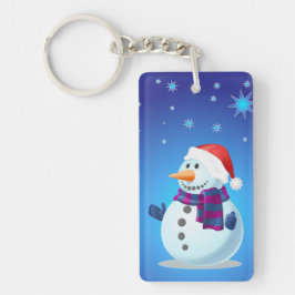 SNOWMAN IN SNEEUW Acrylische Sleutelhanger