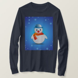 SNOWMAN IN SNOWY ACHTERGROND T-Shirt