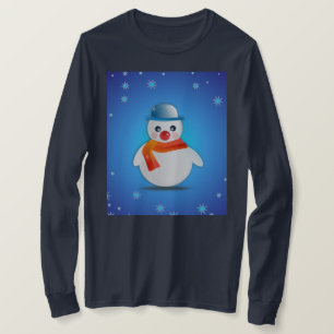 SNOWMAN IN SNOWY ACHTERGROND T-Shirt