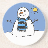 Snowman in Sunshine Kerstmis onderzetter (Voorkant)