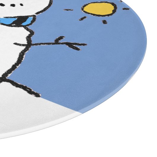 Snowman in Sunshine Snijplank (Hoek)