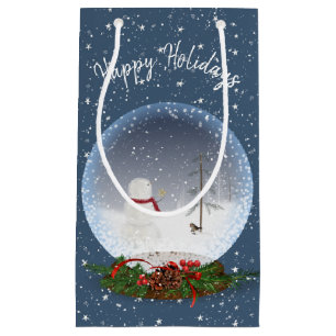 Snowman in Wereldbol met kerstsneeuw Klein Cadeauzakje