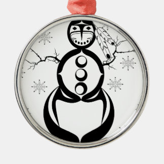 SNOWMAN INDIAN HOLLIDAYS METALEN ORNAMENT