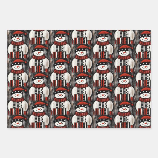 Snowman Inpakpapier Vel (Voorkant 3)
