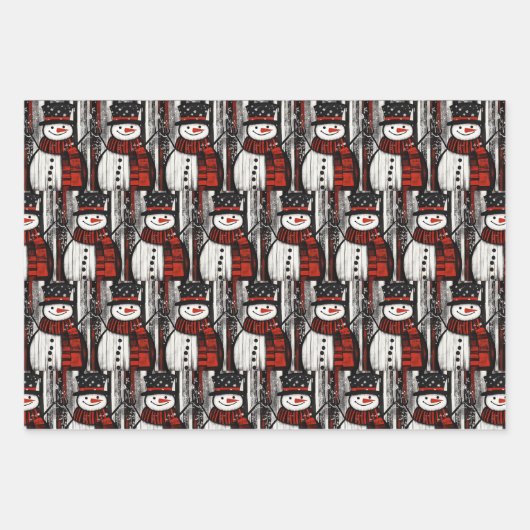 Snowman Inpakpapier Vel (Voorkant 2)