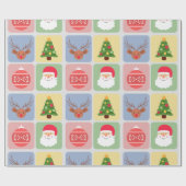 Snowman-inpakpapier voor kerstmis modern pictogram cadeaupapier (Vlak)