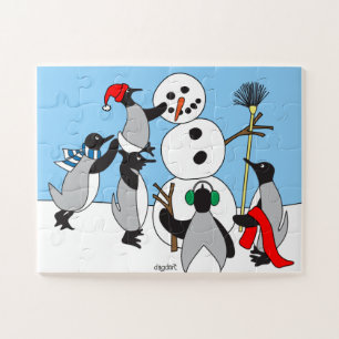 Snowman Jigzaag Puzzle Legpuzzel