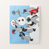 Snowman Jigzaag Puzzle Legpuzzel (Verticaal)
