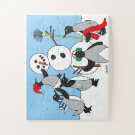 Snowman Jigzaag Puzzle Legpuzzel